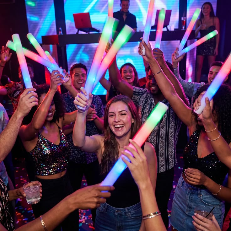 Barras de espuma LED incluidas en todos los shows